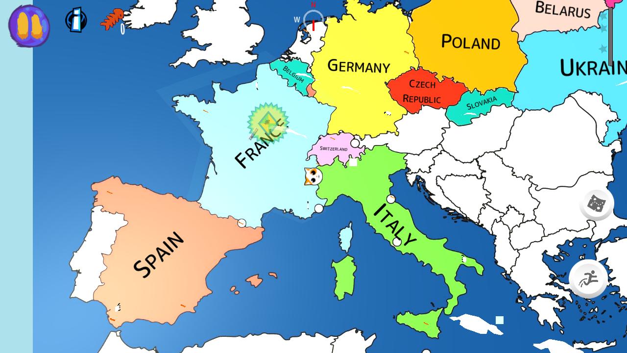 Scegliere un paese da scoprire sulla mappa dell'Europa